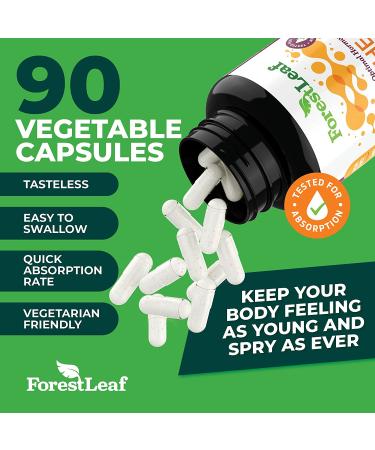 Forest Leaf DHEA 100mg Daily Hormone Supplement - 90 Veg Capsules for Healthy Metabolism, Mood, Performance, Brain & Immune Function - Buy Online on GoSupps.com