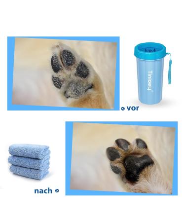 Dog Paw Cleaner for Large Dogs | Paw Washer with 3 Absorbent Towels | Muddy Paw Cleaner & Pet Foot Cleaner (Light Blue) - Buy Online on GoSupps.com