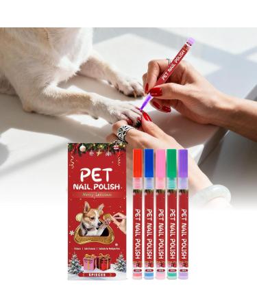 Set of 5 dog-safe nail polishes Waterproof and quick-drying Non-toxic grooming polish with vibrant colors for puppies kittens small and large breeds perfect for - Buy Online on GoSupps.com