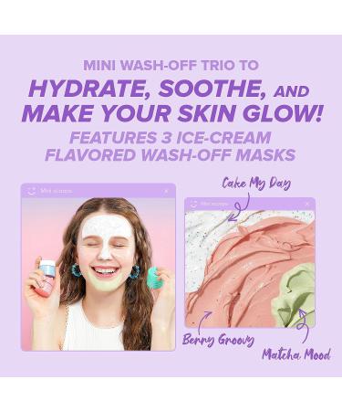 I DEW CARE Mini Scoops: Hyaluronic Acid Face Mask Trio - Self Care Gifts for Women | Vegan & Cruelty-Free | Paraben-Free (3 flavors) - Buy Online on GoSupps.com