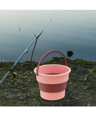 Ioensy Collapsible Bucket Cleaning Bucket Household Laundry Bucket Folding Bucket for Camping Pink - Buy Online on GoSupps.com