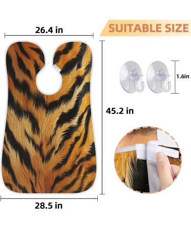 Leopard Beard Bib Apron | Men's Beard Hair Catcher | Perfect Gift for Dad & Husband - Shaving Accessory with 2 Suction Cups - Buy Online on GoSupps.com