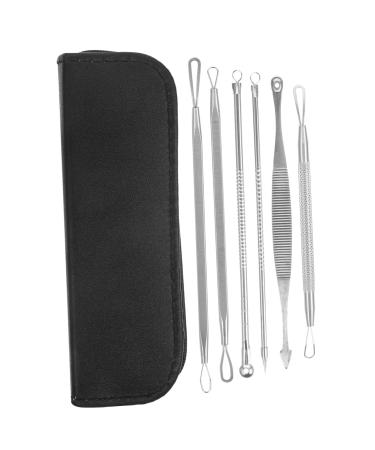 Outanaya 1 Set Blackhead Removal Tool Facial Cleansing Tool Nose Face Tools Portable Silver Stainless Steel