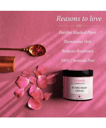 Auravedic Kumkumadi Ubtan Cleansing Powder | Ayurvedic Face Wash with Saffron & Turmeric | Helps Remove Tan Dirt & Impurities | Gentle Exfoliating Powder for Smooth Looking Skin | 2.12 Oz (60g) - Buy Online on GoSupps.com