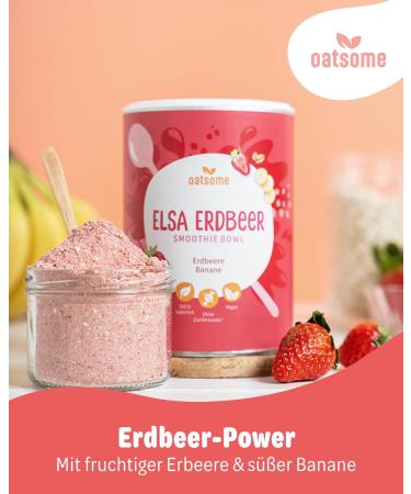 Oatsome Elsa Strawberry Smoothie Bowl | 100% Natural Vegan Breakfast | No Added Sugar | Easy Prep Superfoods | 400g - Buy Online on GoSupps.com