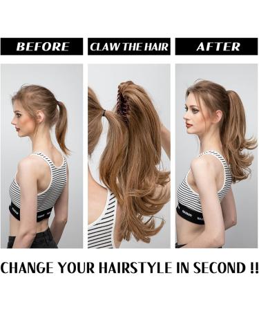 Hair Scrunchies Hair Bun Synthetic Clips In Ponytail Hair Extensions Wig 14 Inch Long Wavy Wig Bun with Elastic Band Ponytail for Women Women Hair Bun (Color : 8 Size : 14inches) 14inches 8 - Buy Online on GoSupps.com