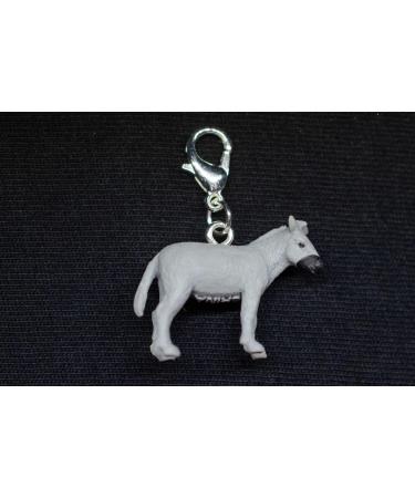 Handmade Minibling Donkey Charm Zipper Puller | Silver-Plated Horse Farm Mule Pendant | Unique Fashion Jewelry & Bracelet Strap - Buy Online on GoSupps.com
