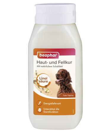 Beaphar - skin and fur cure for dogs - energy supplier - with natural sheep fat - linoleic acid and omega 3 and 6 - supports the intestinal function - 430 ml skin & fur - 430 ml