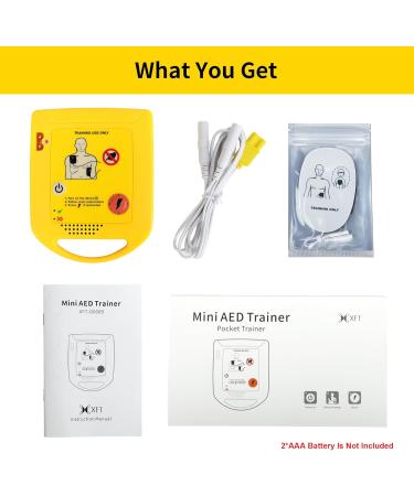 Mini AED Trainer XFT AED Training Device Set English Language Voice Prompts First Aid Train Machine for Automated External Defibrillator Trainee Student XFT-D0009 - Buy Online on GoSupps.com