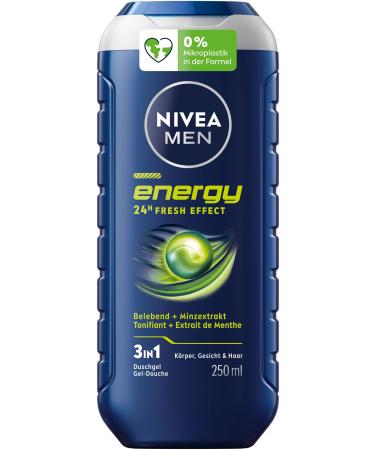 Beiersdorf NIVEA MEN Gel shower 3 in 1 Energy 24Hfresh effect 250 ml