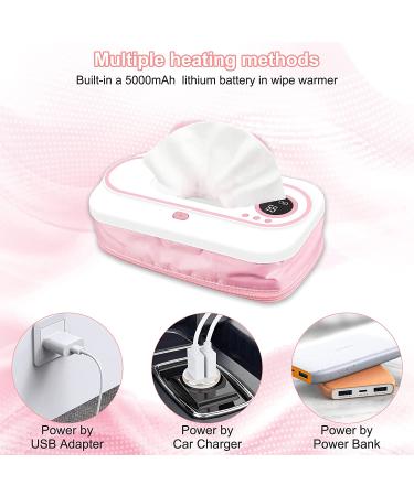 Portable Wipe Warmer with 2 Modes Heating Control, BPA-Free Baby Wipes Dispenser - Smart LED Display, Lasts 4 Hours - Ideal for Indoor & Outdoor - Buy Online on GoSupps.com