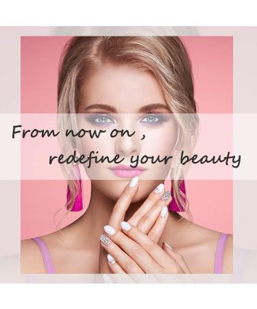 24Pcs French Short Square Glossy Press on Nails with Glue - Pink & Red Waves - Buy Online on GoSupps.com