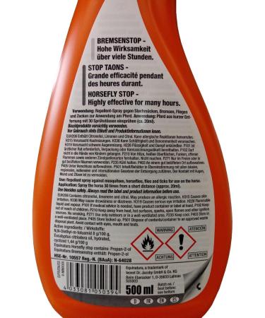 RL24 Equinatura Brake Stop | Skin-Friendly Insect Protection Spray for Horses | 2 x 500 ml Set - Fly Tick & Mosquito Defense - Buy Online on GoSupps.com