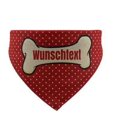 printplanet - Dog scarf with name or text - Scarf for dogs - Layout Bone - Size S Size S Bone