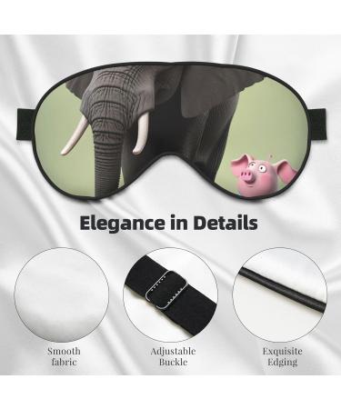 Soft Elephant & Piggie Eye Mask | Adjustable Breathable Sleep Mask | Light Blocking Double-Sided | Perfect for International Shipping - Buy Online on GoSupps.com