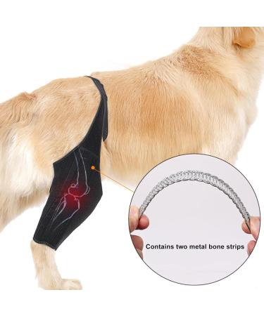 Dog Hip Brace Support Dog Leg Protector Back Leg Hip Support with Metal Strip High Elasticity Breathable Leg Protector for Recovery Period Tmay Black Medium - Buy Online on GoSupps.com