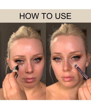 MOGILAN Dual Concealer Brush - Retractable Under Eye Makeup Brush for EyeShadow & Concealer Blending - Buy Online on GoSupps.com