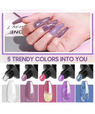 Janolia Amethyst Nail Extension Kit - UV Gel Starter Set with Nail Lamp Base & Top Coat for Perfect Nail Art Design - Buy Online on GoSupps.com