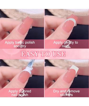 1638-Piece French Nails Template & 36 Sheet Self-Adhesive Stencils - DIY Gel Nail Art & Tip Guides - Buy Online on GoSupps.com