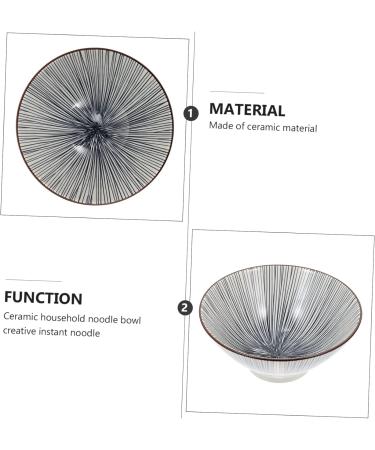 Zerodeko Nut Bowl Japanese Udon Noodles Dessert Mix Nuts Chinese Ceramic Bowl Kitchen Bowl Ceramic Food Dish Pebbles for Garden Ceramics Japanese-Style Container 18X18CM Blue - Buy Online on GoSupps.com