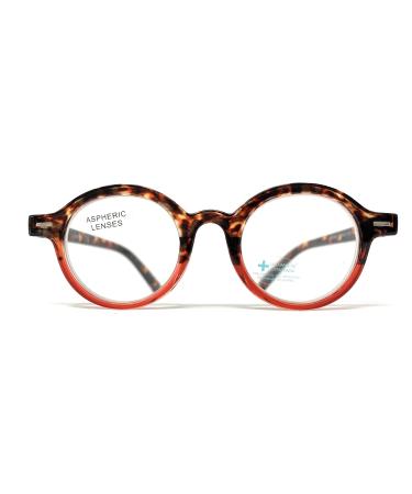 reading glasses for men women Venice ELTON Modern Vintage +1.0 +1.5 +2.0 +2.5 3.0 +3.5 Demi Red +2.50