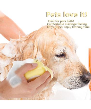 Youery 3-Piece Silicone Pet Bathing Brush Set for Dogs & Cats - Massage Shower Gel Handle Ideal for Grooming & Spa - Buy Online on GoSupps.com