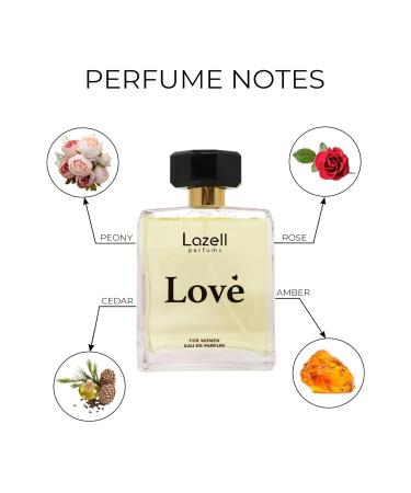 Lazell Love for Women Perfume | Impression by Cloe | Eau De Parfum 3.4 Fl Oz | Floral Flower Amber Fragrance | European oncentrated Scent Lasts 6-9 Hours - Buy Online on GoSupps.com