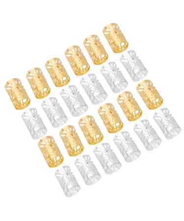 Whaline 100 Pack Aluminum Hair Cuffs - Adjustable Dreadlocks Beads with Storage Box - Gold/Silver - Braiding Hair Decorations - Buy Online on GoSupps.com