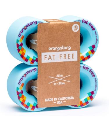 Orangatang Fat Free 65mm Blue Freeride Longboard Wheels (Set of 4) - 77a - Buy Online on GoSupps.com