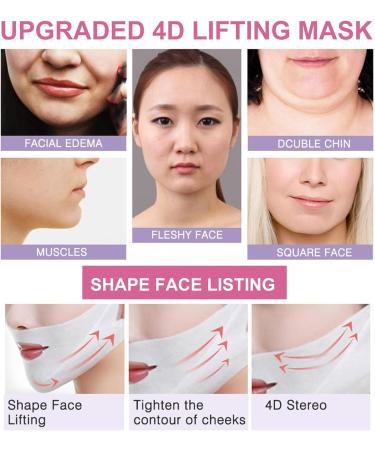 Face Tape V-Line Lifting Mask Collagen Face Mask New Upgrade 4D V Shape Double Chin Reducer for Skin Firming & Tightening Jawline Sculptor for Women & Men Face Mask Skincare Jawline Sharper - Buy Online on GoSupps.com
