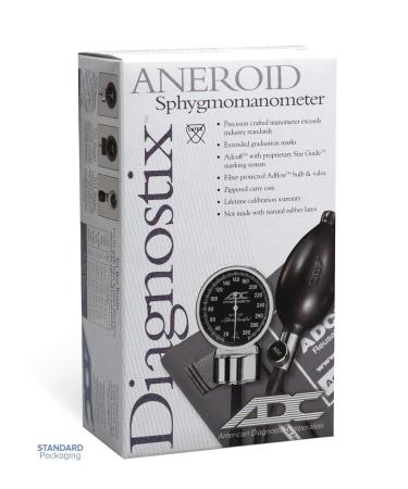 ADC 703-11ABK Diagnostix 703 Palm Style Aneroid Sphygmomanometer with Adcuff Nylon Blood Pressure Cuff - Adult Black - Buy Online on GoSupps.com