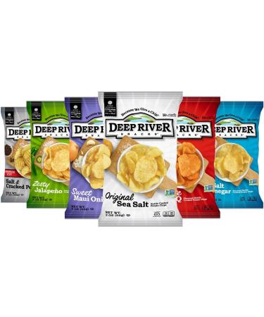 Deep River Snacks Kettle Potato Chips Variety Pack 2 Ounce (Pack of 24)