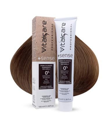 Vitalcare Vitalcare | +Sense - Professional Permanent Hair Colour Hair Colour Cream Ammonia-Free Resorcin PPD Silicones - 7/00 Blonde 100 ml