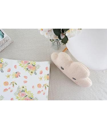 Gilded Bird Wedge Baby Changing Mat with Raised Sides | 69x44cm, Extra Thick & Wipeable | Orange Bloom - White - Buy Online on GoSupps.com