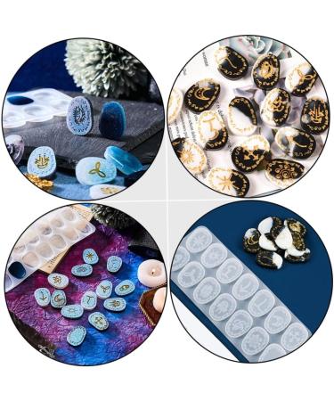 VILLCASE 9 Pcs Rune Pendant Mold Silicone Molds Handmade Mold for Craft Resin Rune Mold Cake Mold Manual - Buy Online on GoSupps.com