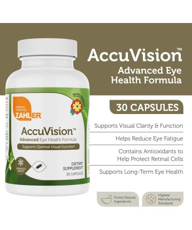 Zahler AccuVision Advanced Eye Health Formula 30 Capsules - Buy Online on GoSupps.com