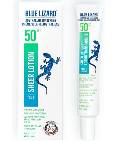 Blue Lizard Sheer Sunscreen Lotion SPF 50+ for Face - Buy Online on GoSupps.com