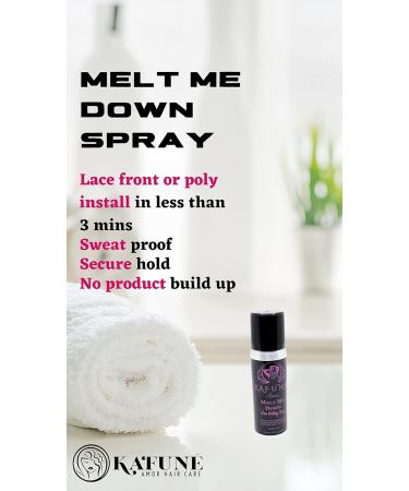 Kafune Amor Hair Melt Me Down Holding Spray and Mello Out with Elastic Wrap Band for lace Wigs Toupees and Hairpieces Strong Natural Finishing Hold with Control Women and Men small Size - Buy Online on GoSupps.com