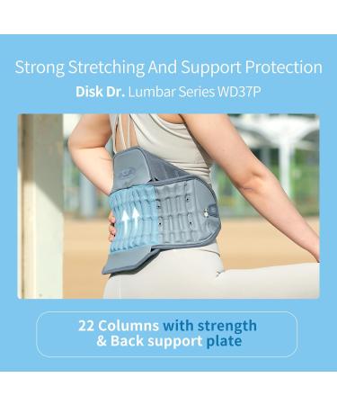 Disk Dr. Decompression Back Belt WD37P | Air Column Traction & Support Brace for Lower Back Pain Relief | Upgrade Plus-One Medium - Ideal for Home Work Sport & Travel - Buy Online on GoSupps.com