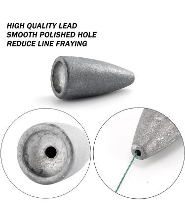 Dr.Fish 3/8oz Bullet Fishing Sinker Weight - 50 Pack for Bass Fishing Texas Rigs - Buy Online on GoSupps.com