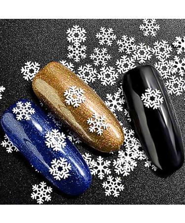 Sethexy 3D Christmas Snowflake Nail Art Accessories - Gold Metal Studs, Sequins & Glitter Alloy for DIY Nails Design- 3 Boxes - Buy Online on GoSupps.com