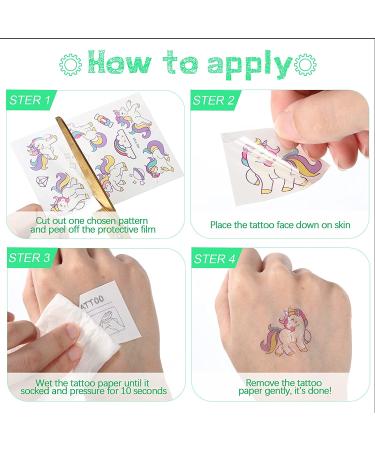 Sinmoe 400 Pcs Glow Temporary Tattoos for Kids | Waterproof Luminous Cartoon Tattoo Stickers | Unicorn Dinosaur Mermaid Animal Fake Tattoos | Party Supplies (30 Sheets) - Buy Online on GoSupps.com
