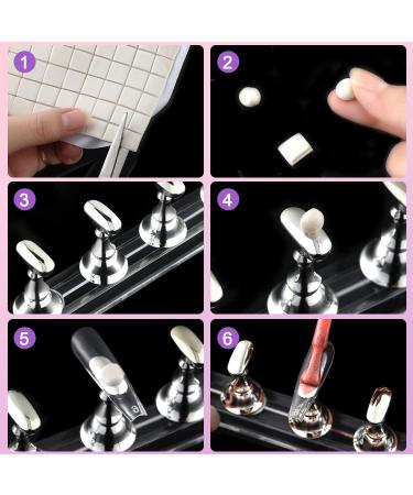 500 Pcs Clear Coffin Press On Nails with Display Stand & Adhesive Tabs - Acrylic Nail Kit with Salon Putty - Buy Online on GoSupps.com