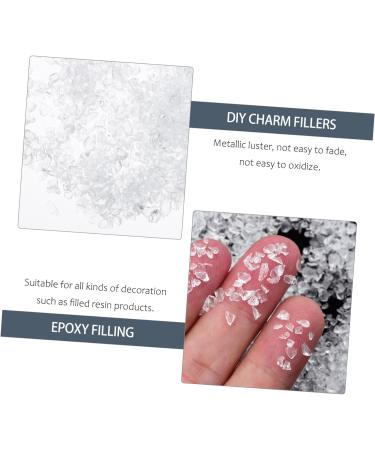 Mikinona 1 Glass Chip Vintage Glass Ornament Crafts Chips in Bulk Vintage Vase Crushed Glass Metal Filler Rhinestone for Nails Metallic Glass Beads Bottle Irregular Jewelry Drill 0.5X0.3cm transparent - Buy Online on GoSupps.com