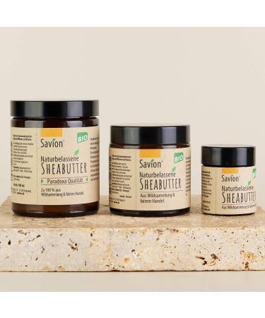  Savion Savion Natural Shea Butter | Organic & Fair Trade | For Skin and Hair | Pure Shea Butter | 100% Natural Shea Butter (120 ml) - Buy Online on GoSupps.com