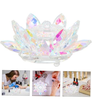 minkissy Nail Art Crystal Cup Mini Nail Polish Glass Crystal Cup with Lid Nail Gel Show Rack with Cover Acrylic Powder Dappen Dish Nail Art Display Board Nail Cup Crystal Liquid Mixing Bowl - Buy Online on GoSupps.com