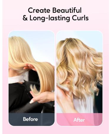 Wavytalk 1 Inch Rotating Curling Iron - Effortless Waves Self-Rotating Barrel Up to 430 F Dual Voltage Rose Gold - International Shipping Available - Buy Online on GoSupps.com