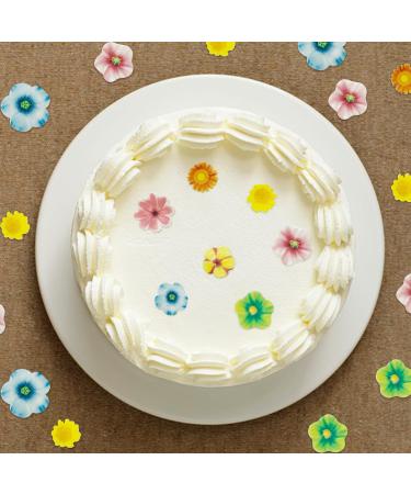 80 Pieces Cake Paper Flowers Decorative Flowers Floral Cake Decorations Mini Paper Flowers Dessert Paper Flower Decorations Suitable for Birthday Cake Wedding Cake. - Buy Online on GoSupps.com