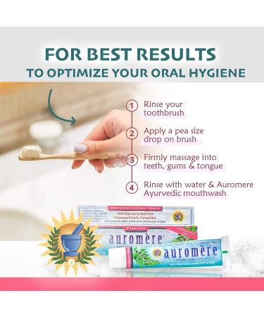 Auromere Ayurvedic Foam-Free Toothpaste - Cardamom-Fennel Flavor 4.16 oz - Buy Online on GoSupps.com