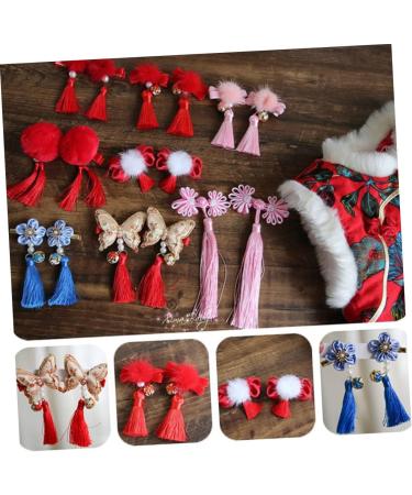 ibasenice 2 Pairs Kids Barrettes for Hair Hanfu Hair Accessories Girl Barrettes Clip Flower Hair Clip Kids Hair Accessories Hair Clip for Han Chinese Clothing Child Candy Bag Tassel - Buy Online on GoSupps.com